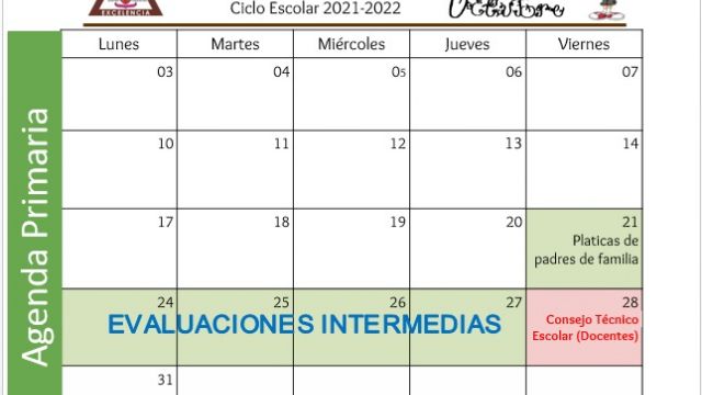 Centro Educativo Miguel Lara Vasallo Agenda primaria