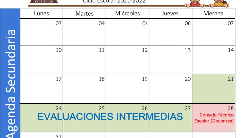 Agenda secundaria 2022 - Centro Educativo Miguel Lara Vasallo